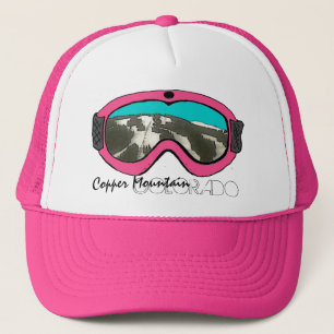 Camionero Gorra de esquiadores de nieve rosa Mtn Colorado