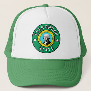 Camionero Gorra de estado de Washington Evergreen