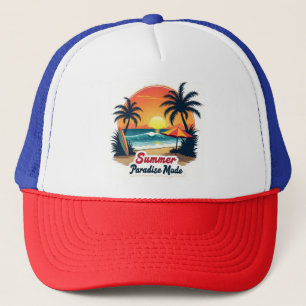 Camionero Gorra de estilo surfista de paraíso de verano vint