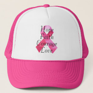 Camionero Gorra de fe de cinta de camuflaje rosa