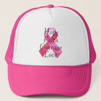 Camionero Gorra de fe de cinta de camuflaje rosa
