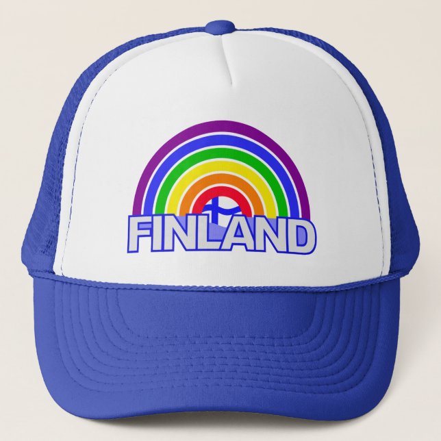 Camionero Gorra de Finlandia del arco iris (Anverso)