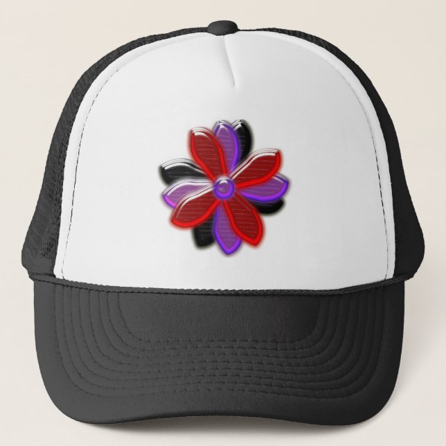 Camionero Gorra de flores de Daisy brillante (Anverso)