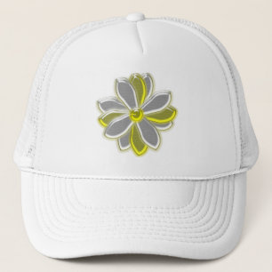 Camionero Gorra de flores de margarita brillante