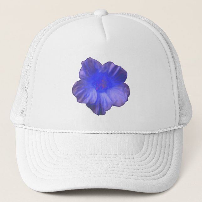 Camionero Gorra de flores de nasturcio azul (Anverso)