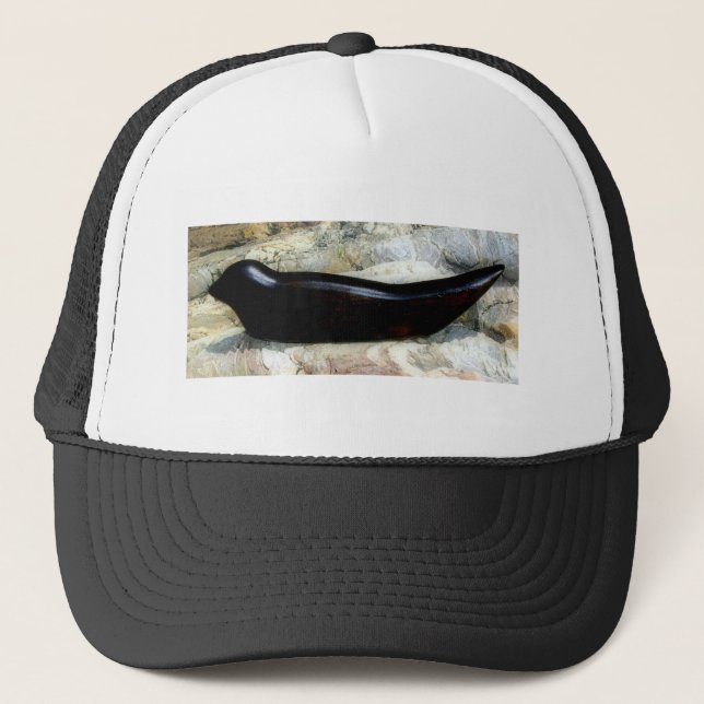 Camionero gorra de foca del puerto negro (Anverso)
