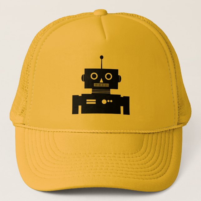 Camionero Gorra de forma de robot retro (Anverso)