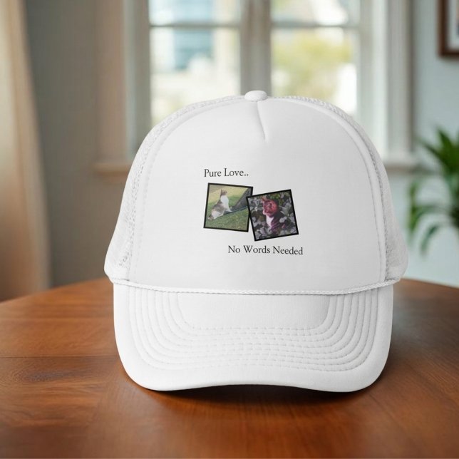 Camionero Gorra de foto personalizable para amantes de masco (Fully customizable hat with photos for pet lovers)