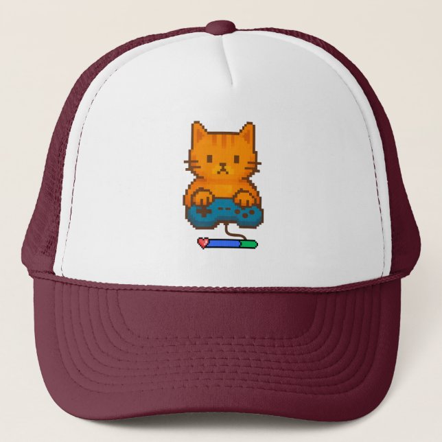 Camionero gorra de gato gamer (Anverso)