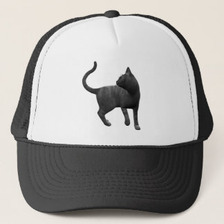 Camionero Gorra de gato negro malicioso