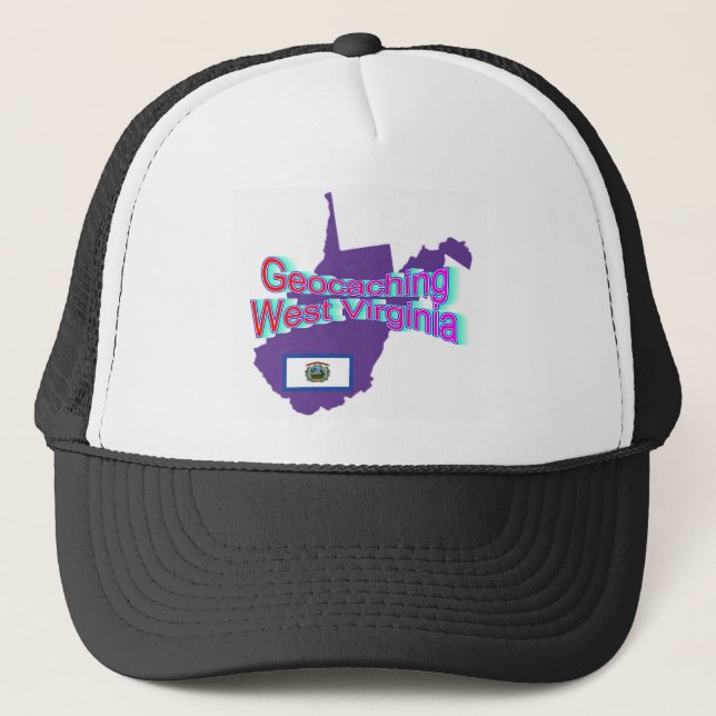 Camionero Gorra de Geocaching Virginia Occidental (Anverso)