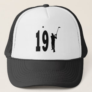 Camionero Gorra de golf de camioneros blancos y negros