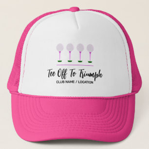 Camionero Gorra De Golf Pink Tees Woman Ladies