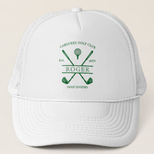 Camionero Gorra de Golf Verde Bosque Nombre Club Clásico