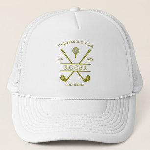 Camionero Gorra de golf verde oliva Classic Club Name