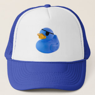 Camionero Gorra de goma del pato del pirata azul
