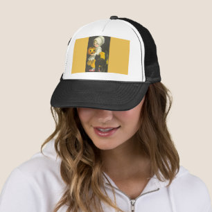 Camionero Gorra de Gorra de Halloween con gato negro de cala