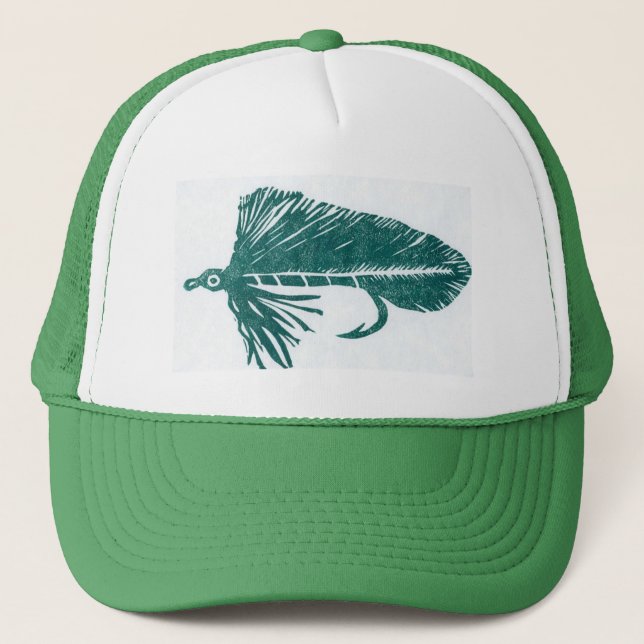 Camionero Gorra de Green Matuka Streamer (Anverso)