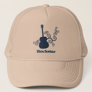 Camionero Gorra de guitarra Rockstar, azul real