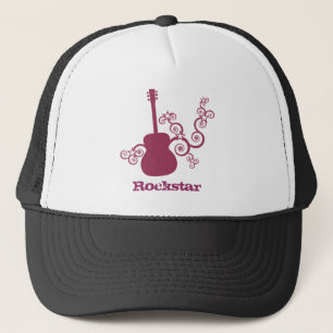 Camionero Gorra de guitarra Rockstar, Fuchsia