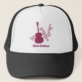 Camionero Gorra de guitarra Rockstar, Fuchsia