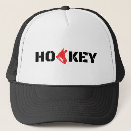 Camionero gorra de hockey sobre hielo - patín rojo