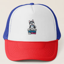 Gorra de Husky de foto personalizada Husky arregló