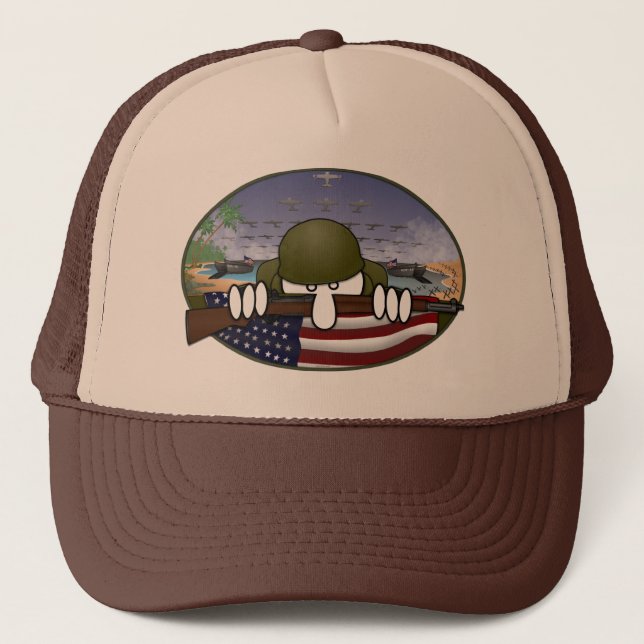 Camionero Gorra de Kilroy de la guerra mundial 2 (Anverso)