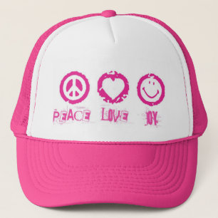 Camionero Gorra de la alegría v2 del amor de la paz