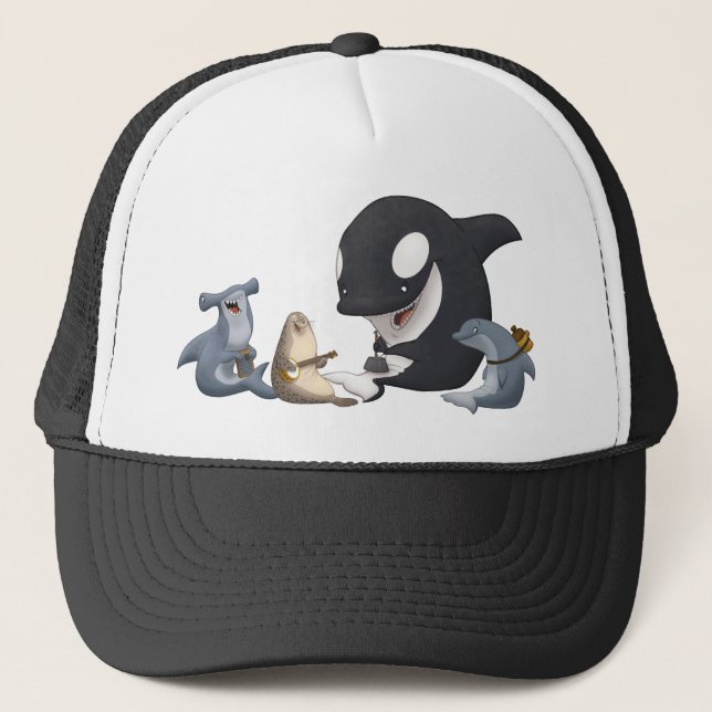 Camionero Gorra de la banda de jarro del océano (Anverso)