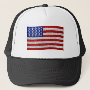 Camionero Gorra de la bandera americana del vintage
