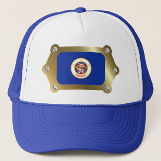 Camionero Gorra de la bandera con marco de Minnesota