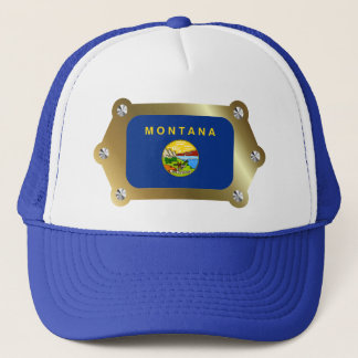 Camionero Gorra de la bandera con marco de Montana