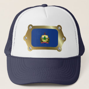 Camionero Gorra de la bandera con marco de Vermont