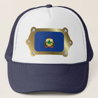 Camionero Gorra de la bandera con marco de Vermont