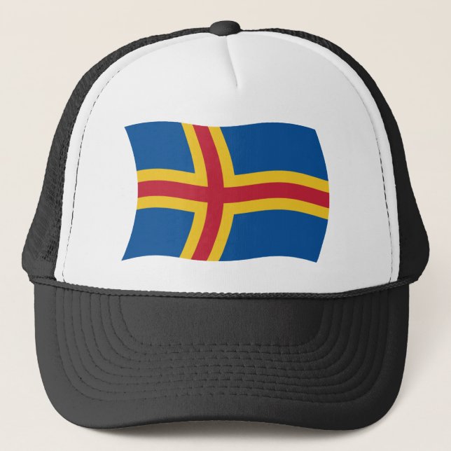 Camionero Gorra de la bandera de Åland (Anverso)