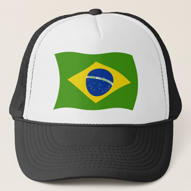 Camionero Gorra de la Bandera de Brasil (Anverso)