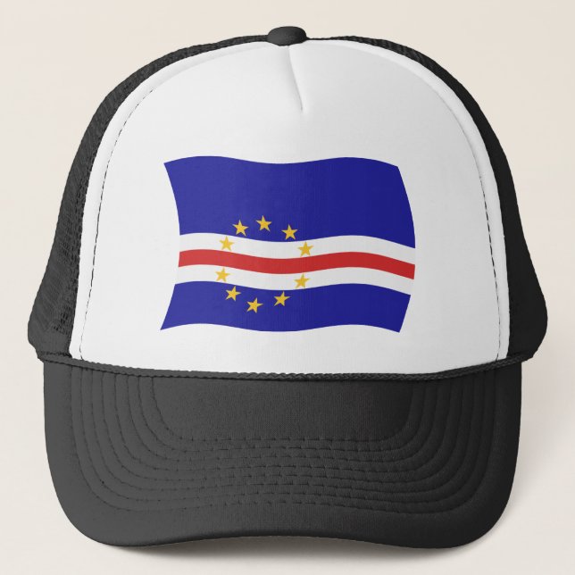 Camionero Gorra de la bandera de Cabo Verde (Anverso)