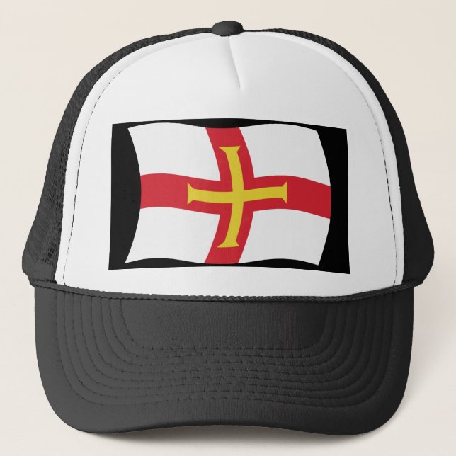 Camionero Gorra de la bandera de Guernsey (Anverso)