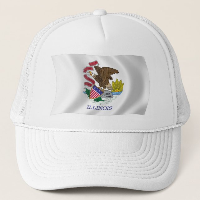Camionero Gorra de la bandera de Illinois (Anverso)