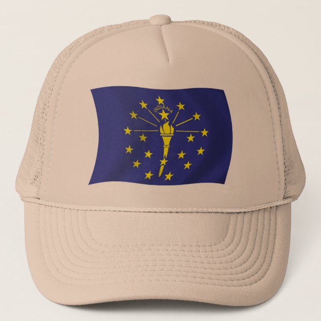 Camionero Gorra de la bandera de Indiana (Anverso)