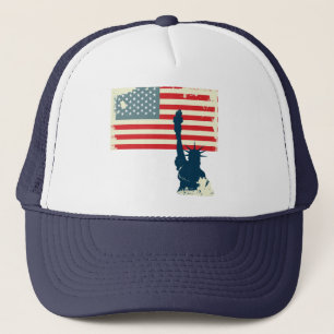 Camionero Gorra de la bandera de la Estatua Patriótica de la