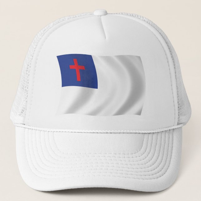 Camionero Gorra de la Bandera de la Religión Cristiana (Anverso)
