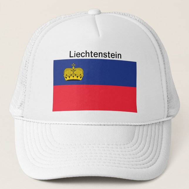 Camionero Gorra de la bandera de Liechtenstein (Anverso)