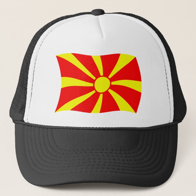 Camionero Gorra de la bandera de Macedonia (Anverso)