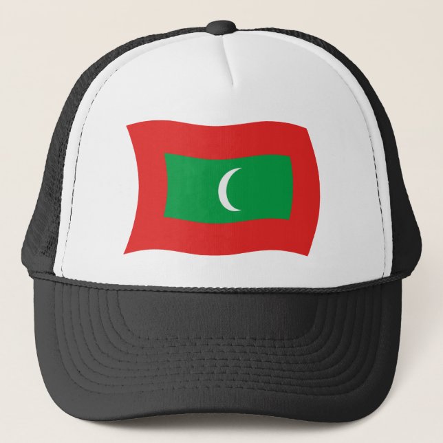 Camionero Gorra de la bandera de Maldivas (Anverso)