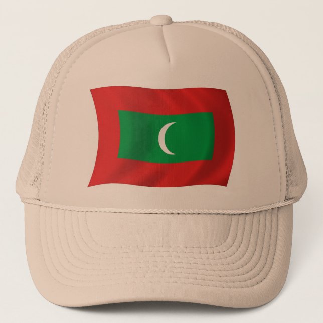 Camionero Gorra de la bandera de Maldivas (Anverso)