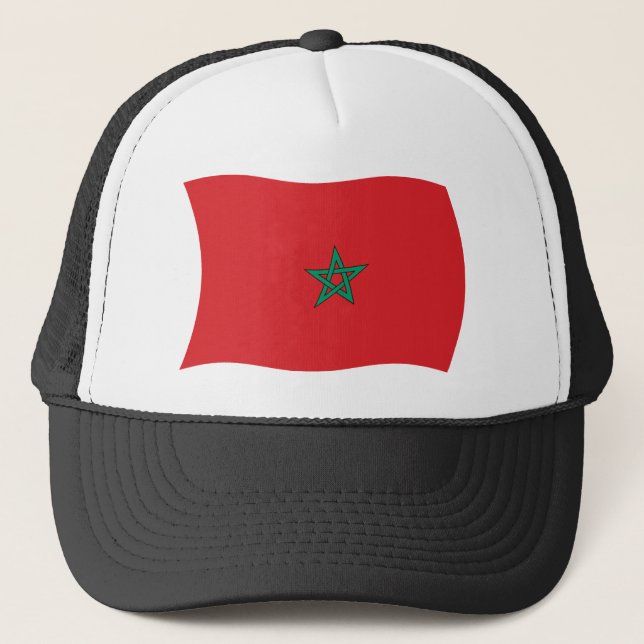 Camionero Gorra de la bandera de Marruecos (Anverso)