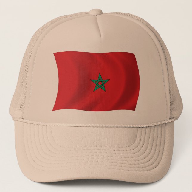Camionero Gorra de la bandera de Marruecos (Anverso)