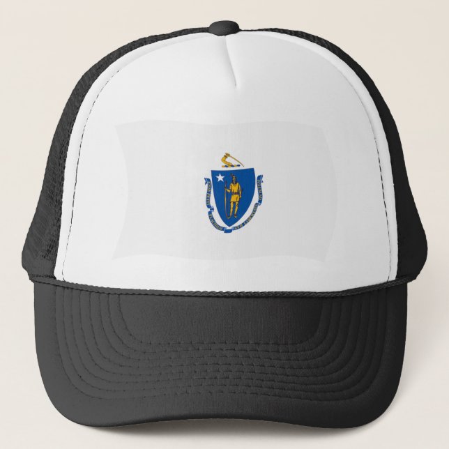 Camionero Gorra de la bandera de Massachusetts (Anverso)